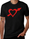 Heart And Arrow Casual Graphic T-Shirt – Simple And Comfortable Daily Wear