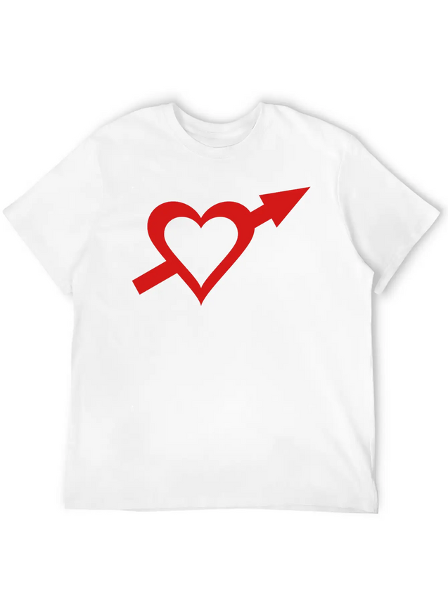 Heart And Arrow Casual Graphic T-Shirt – Simple And Comfortable Daily Wear