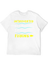 Introvert And Fishing Casual Graphic T-Shirt – Simple And Comfortable Daily Wear