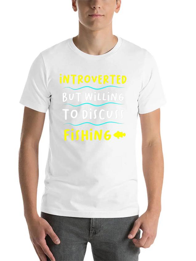 Introvert And Fishing Casual Graphic T-Shirt – Simple And Comfortable Daily Wear