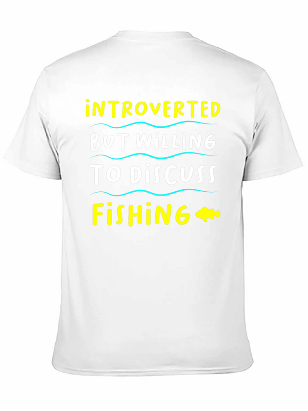 Introvert And Fishing Casual Graphic T-Shirt – Simple And Comfortable Daily Wear
