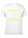 Introvert And Fishing Casual Graphic T-Shirt – Simple And Comfortable Daily Wear