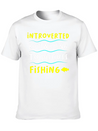 Introvert And Fishing Casual Graphic T-Shirt – Simple And Comfortable Daily Wear