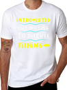 Introvert And Fishing Casual Graphic T-Shirt – Simple And Comfortable Daily Wear