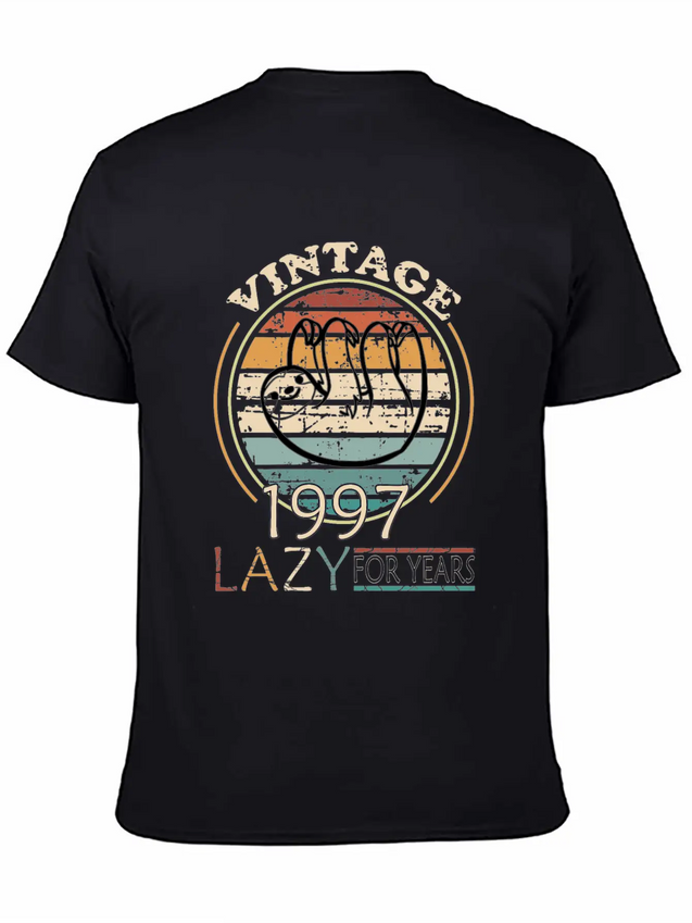 Lazy People Born In 1997 In Laziness Casual Graphic T-Shirt – Simple And Comfortable Daily Wear