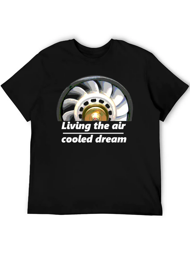 "living The Air Cooled Dream" Fanwheel Simple Everyday Graphic Tee – Lightweight Summer Wear