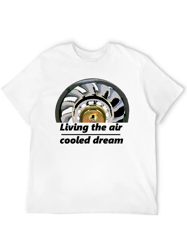 "living The Air Cooled Dream" Fanwheel Simple Everyday Graphic Tee – Lightweight Summer Wear