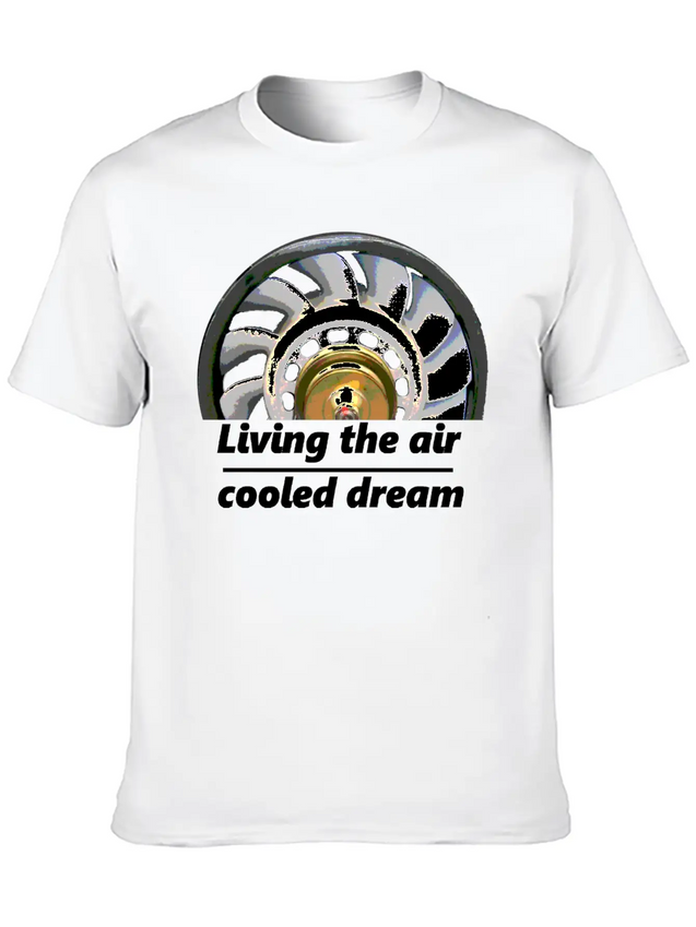 "living The Air Cooled Dream" Fanwheel Simple Everyday Graphic Tee – Lightweight Summer Wear