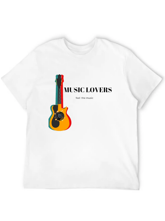Music Lover Casual Graphic T-Shirt – Simple And Comfortable Daily Wear