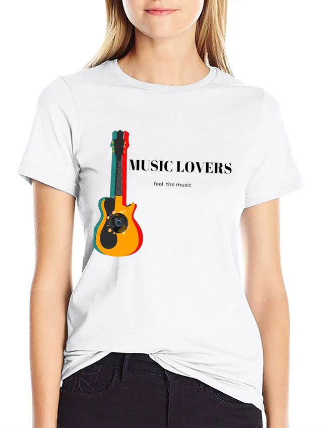 Music Lover Casual Graphic T-Shirt – Simple And Comfortable Daily Wear