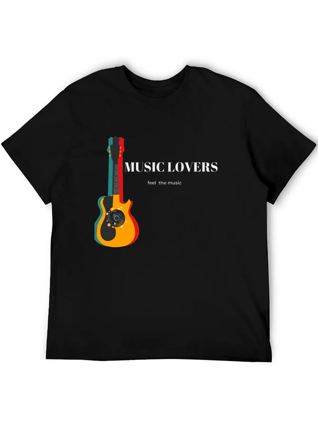 Music Lover Casual Graphic T-Shirt – Simple And Comfortable Daily Wear