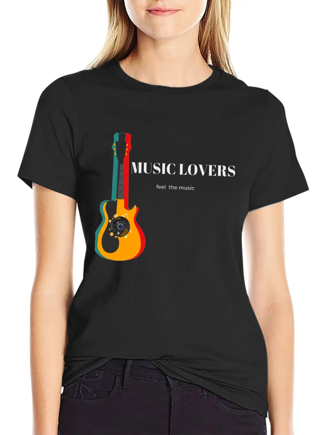 Music Lover Casual Graphic T-Shirt – Simple And Comfortable Daily Wear