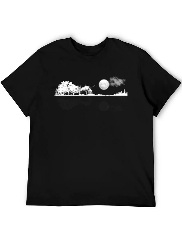 Nature Guitar Casual Graphic T-Shirt – Simple And Comfortable Daily Wear