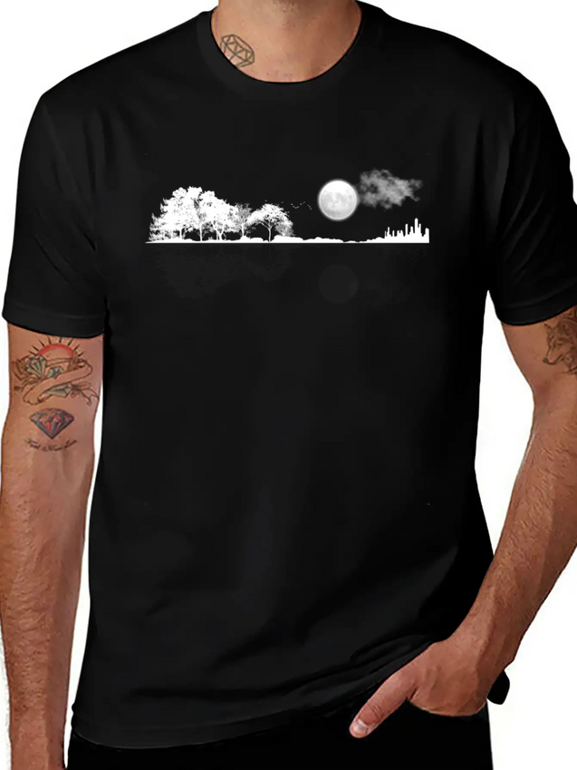 Nature Guitar Casual Graphic T-Shirt – Simple And Comfortable Daily Wear