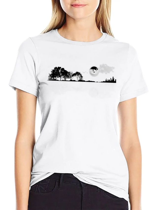 Nature Guitar Casual Graphic T-Shirt – Simple And Comfortable Daily Wear