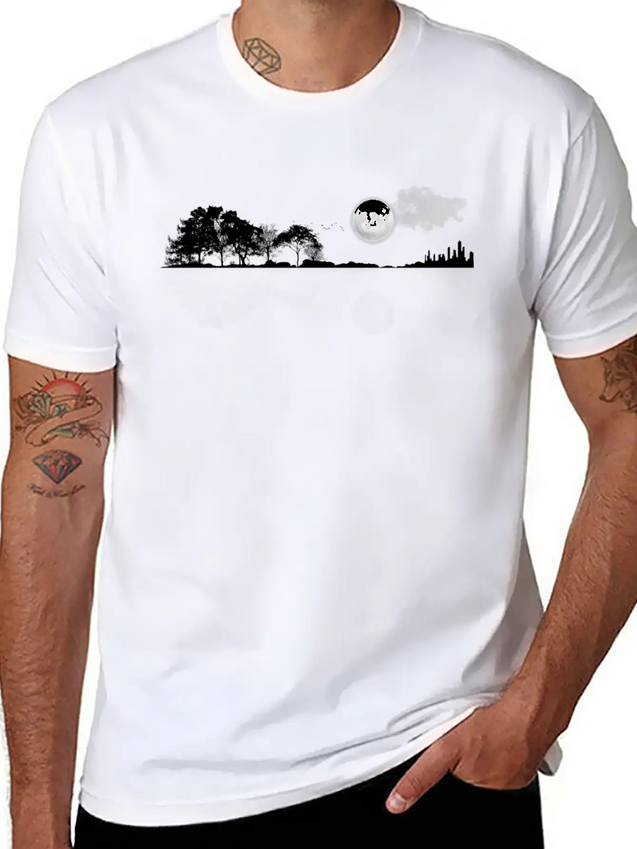 Nature Guitar Casual Graphic T-Shirt – Simple And Comfortable Daily Wear