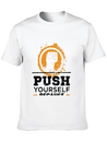 Push Yourself Because New Motivation Inspirational Casual Graphic T-Shirt – Simple And Comfortable Daily Wear