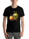 Steampunk Peach And Green Apple Casual Graphic T-Shirt – Simple And Comfortable Daily Wear