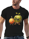 Steampunk Peach And Green Apple Casual Graphic T-Shirt – Simple And Comfortable Daily Wear
