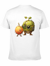 Steampunk Peach And Green Apple Casual Graphic T-Shirt – Simple And Comfortable Daily Wear