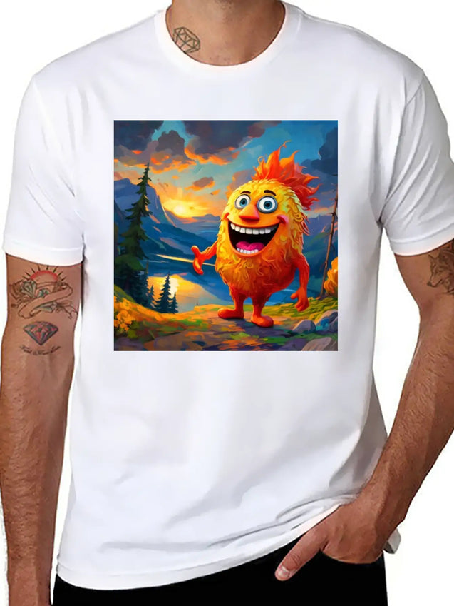"Step Into A New Dimension Of Style With Our Dynam Casual Graphic T-Shirt – Simple And Comfortable Daily Wear