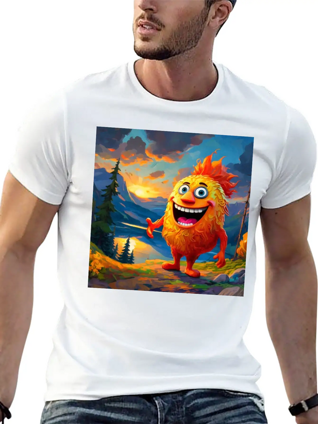 "Step Into A New Dimension Of Style With Our Dynam Casual Graphic T-Shirt – Simple And Comfortable Daily Wear
