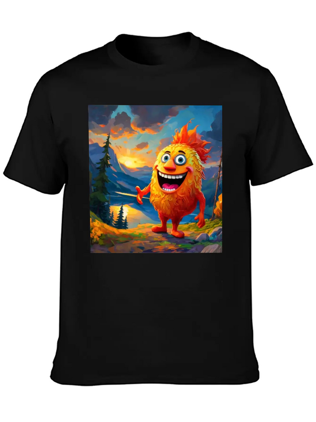 "Step Into A New Dimension Of Style With Our Dynam Casual Graphic T-Shirt – Simple And Comfortable Daily Wear