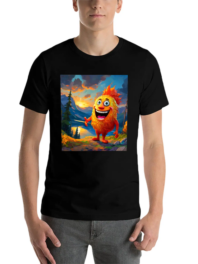 "Step Into A New Dimension Of Style With Our Dynam Casual Graphic T-Shirt – Simple And Comfortable Daily Wear