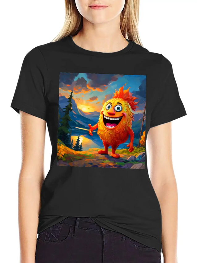 "Step Into A New Dimension Of Style With Our Dynam Casual Graphic T-Shirt – Simple And Comfortable Daily Wear