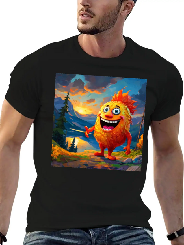 "Step Into A New Dimension Of Style With Our Dynam Casual Graphic T-Shirt – Simple And Comfortable Daily Wear