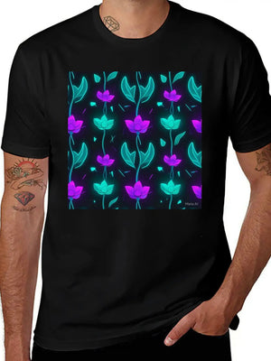 "Vibrant Petal Lights Comfortable Minimalist Graphic Tee – Summer Style Essential
