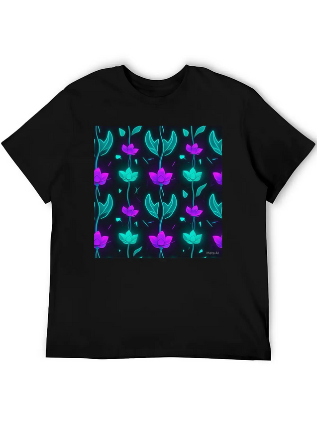 "Vibrant Petal Lights Comfortable Minimalist Graphic Tee – Summer Style Essential