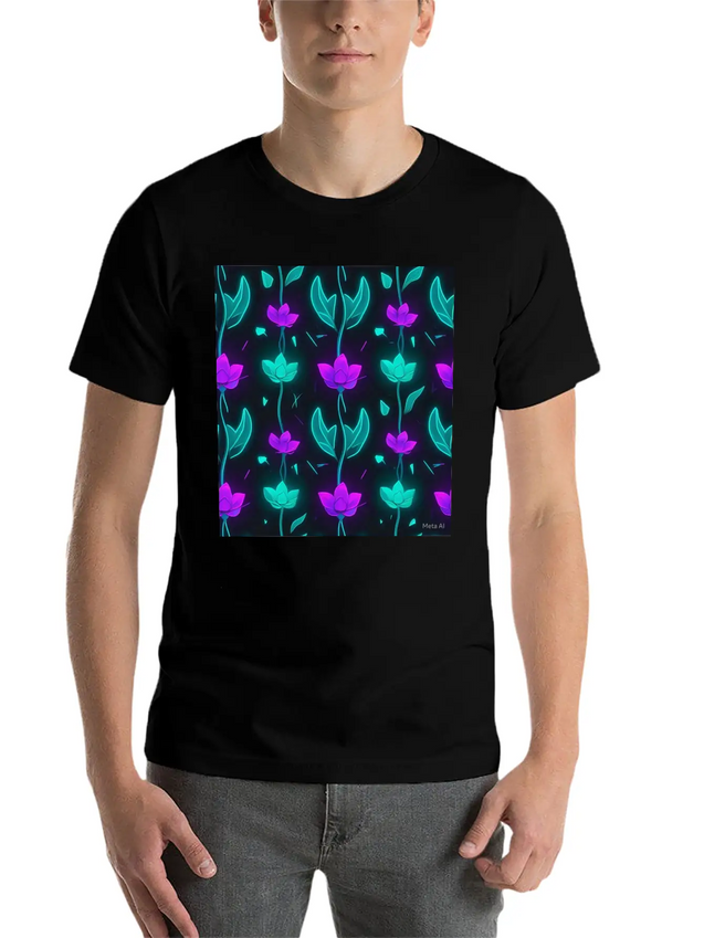 "Vibrant Petal Lights Comfortable Minimalist Graphic Tee – Summer Style Essential