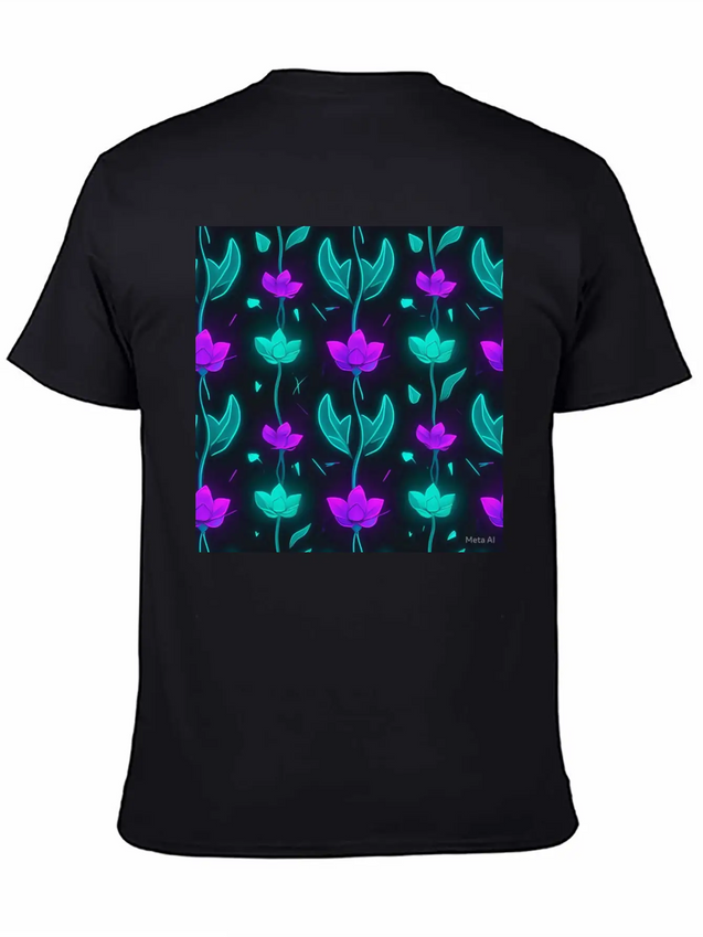 "Vibrant Petal Lights Comfortable Minimalist Graphic Tee – Summer Style Essential