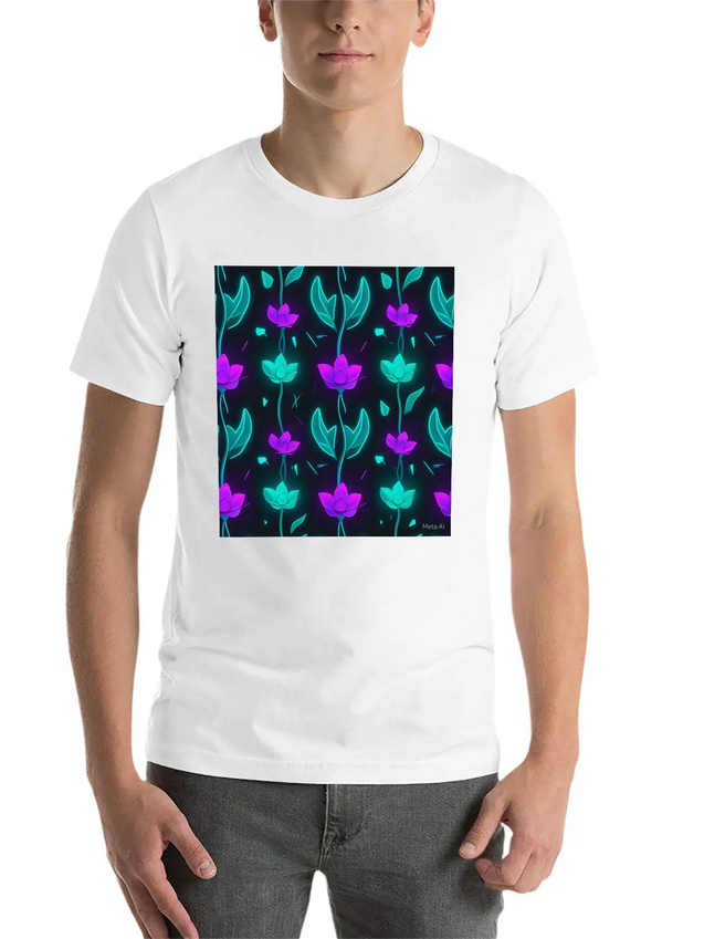 "Vibrant Petal Lights Comfortable Minimalist Graphic Tee – Summer Style Essential