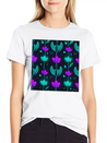 "Vibrant Petal Lights Comfortable Minimalist Graphic Tee – Summer Style Essential