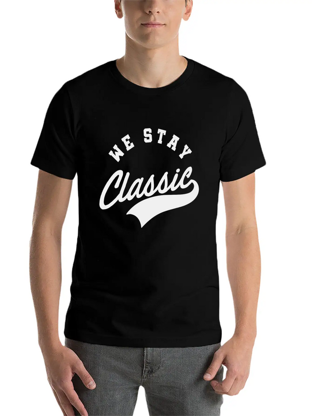 We Stay Classic Casual Graphic T-Shirt – Simple And Comfortable Daily Wear