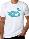 Wind Wave Sea Foam Casual Graphic T-Shirt – Simple And Comfortable Daily Wear