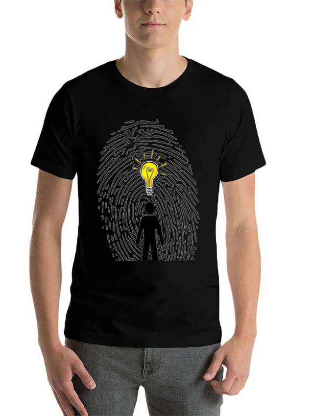 "You Are Unique Just As Your Fingerprints" Breathable Soft Cotton T-Shirt – Timeless Casual Look