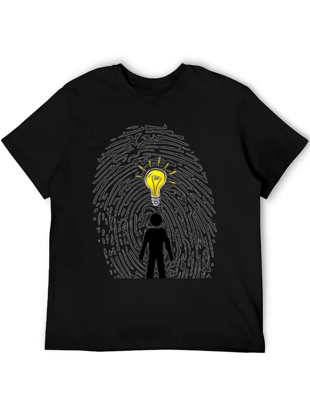 "You Are Unique Just As Your Fingerprints" Breathable Soft Cotton T-Shirt – Timeless Casual Look