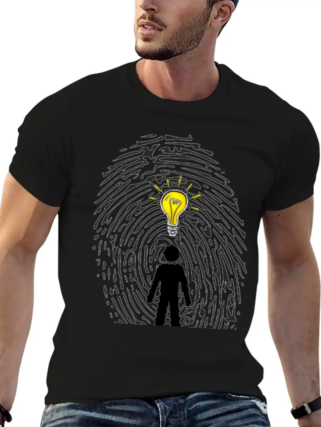 "You Are Unique Just As Your Fingerprints" Breathable Soft Cotton T-Shirt – Timeless Casual Look